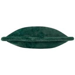 Furn Kallu Reversible Faux Fur Cushion in Dark Green - Size: 55 cm x 55 cm - thumbnail 3