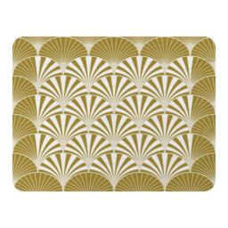 Benjamin Tate Design Golden Semi Circles Blanket in Natural - Size: 120 cm x 150 cm - thumbnail 1