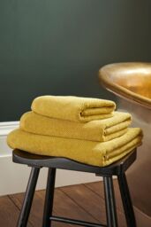 CHRISTY 'Brixton' Luxury Textured 100% Cotton Towels in Yellow - thumbnail 1