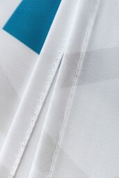 Neel Blue Abstract Geometric Navy Blue & White Bathroom Shower Curtain with 12 Hooks - Size: 180 cm width x 200 cm drop - thumbnail 4