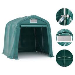 Berkfield Home Durable Garage Tent PVC 2.4x2.4 m Green - thumbnail 5