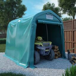 Berkfield Home Durable Garage Tent PVC 2.4x2.4 m Green - thumbnail 2