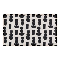Artsy Mats Clay Bowl Abstract Pattern Indoor & Outdoor Doormat - 70x40cm in White - Size: 40 cm x 70 cm - thumbnail 2