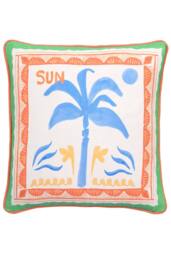 Fusion 'Soleil Palm' Outdoor Water Resistant Filled Cushion - Size: 43 cm x 43 cm - thumbnail 2
