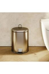 Cosmic Bathroom Bin 6L Pedal Removable Bucket Silver Essentials Collection in Metallics - thumbnail 3