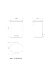 Cosmic Bathroom Bin 6L Pedal Removable Bucket Silver Essentials Collection in Metallics - thumbnail 5