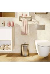 Cosmic Bathroom Bin 6L Pedal Removable Bucket Silver Essentials Collection in Metallics - thumbnail 4