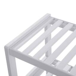 Kelvenix White 3 Tier Bamboo Wooden Shoe Storage - Size: 0.6m2 - thumbnail 2