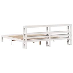 Berkfield Home Bed Frame with Headboard without Mattress White 180x200 cm Super King - thumbnail 6