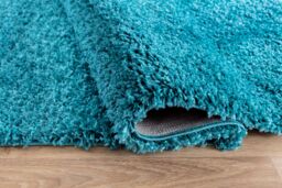 Desire Rugs Modern Elegant Soft Shaggy Rug for Living Rooms - Stylish Area Rugs in Teal - Size: 80 cm x 150 cm - thumbnail 4