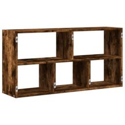 Berkfield Home Wall Shelf Smoked Oak 100x25x50 cm Engineered Wood in Brown - Size: 100 x 25 x 50 cm - thumbnail 6