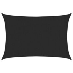 Berkfield Home Sunshade Sail 160 g/m¬≤ Black 2x3 m HDPE - thumbnail 2