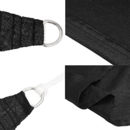 Berkfield Home Sunshade Sail 160 g/m¬≤ Black 2x3 m HDPE - thumbnail 6