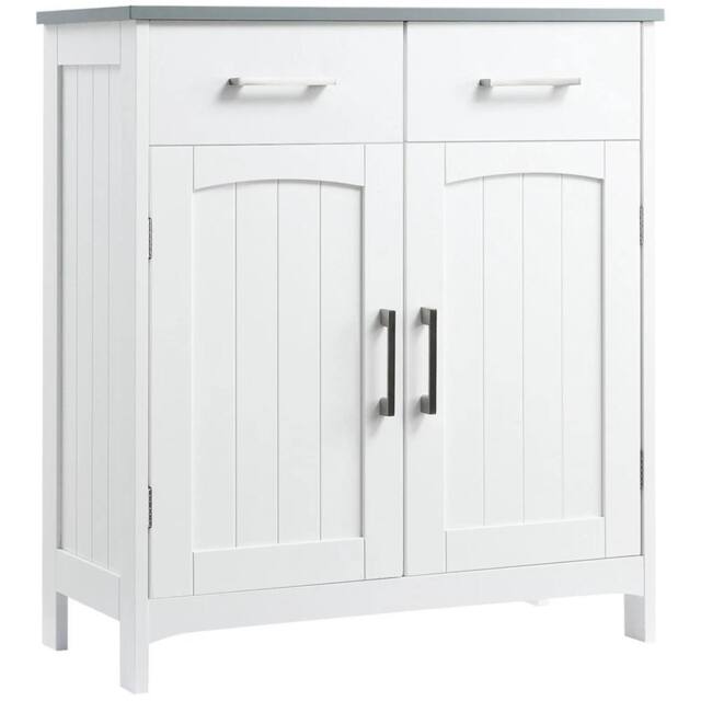 Nordara Free Standing Bathroom Cabinet 2 Drawers 2 Doors in White - Size: W700mm x H650mm - image 1