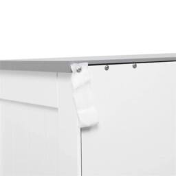 Nordara Free Standing Bathroom Cabinet 2 Drawers 2 Doors in White - Size: W700mm x H650mm - thumbnail 3