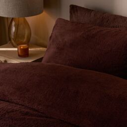 OHS Thermal Soft Teddy Fleece Duvet Cover Bedding Set in Chocolate - Size: King - thumbnail 2