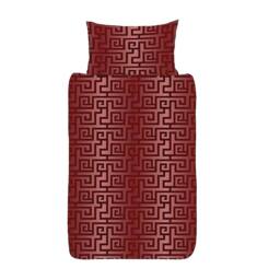 K Collection Athena Reversible Duvet Set in Light Red - Size: Single - thumbnail 1