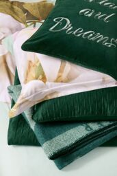 Ted Baker 'Cocktails & Dreams' Cotton Velvet Cushion in Dark Green - Size: 45 cm x 45 cm - thumbnail 2