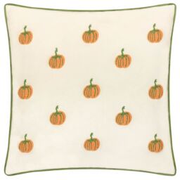 Wylder Pumpkin Spice Piped Velvet Cushion - Size: 45 cm x 45 cm - thumbnail 2