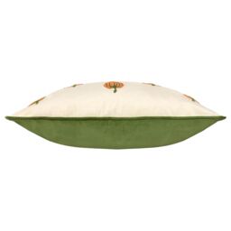 Wylder Pumpkin Spice Piped Velvet Cushion - Size: 45 cm x 45 cm - thumbnail 4