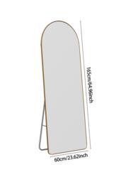 Living and Home Modern Arched Metal Floor Mirror in Gold - thumbnail 6