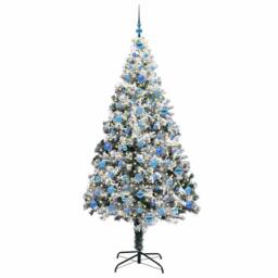 Berkfield Home Artificial Christmas Tree with 300 LEDs with Stand Green 210 cm - thumbnail 3