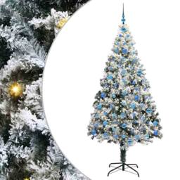 Berkfield Home Artificial Christmas Tree with 300 LEDs with Stand Green 210 cm - thumbnail 2