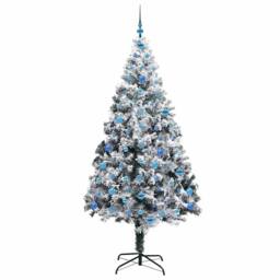 Berkfield Home Artificial Christmas Tree with 300 LEDs with Stand Green 210 cm - thumbnail 4