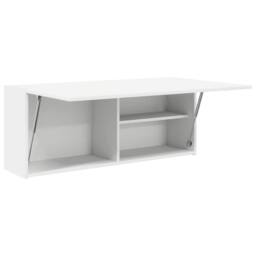 Berkfield Home Decorative Bathroom Wall Cabinet White 100x25x40 cm Engineered Wood - Size: 100 x 25 x 40 cm - thumbnail 5