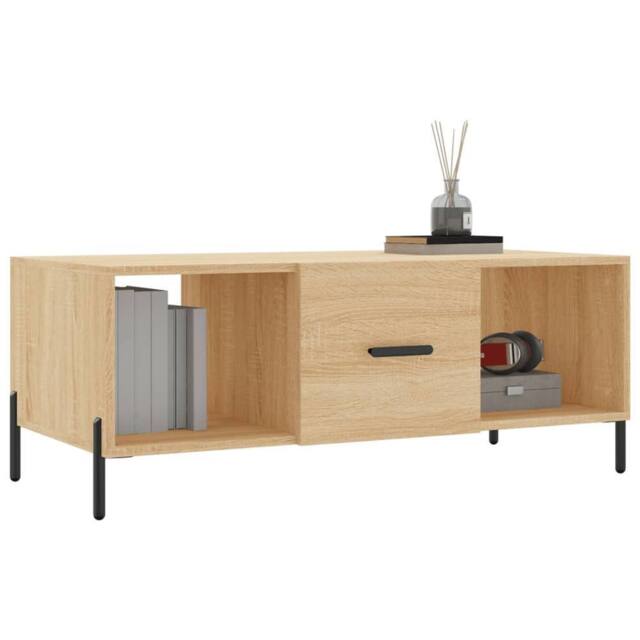 Berkfield Home Decorative Coffee Table Sonoma Oak 102x50x40 cm Engineered Wood in Brown - Size: 102 x 50 x 40 cm - image 1