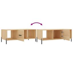 Berkfield Home Decorative Coffee Table Sonoma Oak 102x50x40 cm Engineered Wood in Brown - Size: 102 x 50 x 40 cm - thumbnail 9