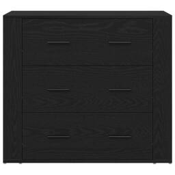Berkfield Home Sideboard Black Oak 33x80x70 cm Engineered Wood - Size: 33 x 80 x 70 cm - thumbnail 7