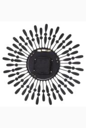 H&O Direct 3D Silent Drop-Shape Metal Wall Clock with Crystal in Black - thumbnail 4