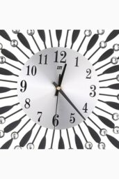 H&O Direct 3D Silent Drop-Shape Metal Wall Clock with Crystal in Black - thumbnail 5