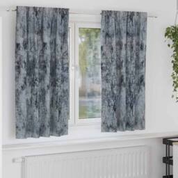 Berkfield Home Velvet Curtains 2 pcs with Eyelets Silver Grey 175x140 cm - thumbnail 2