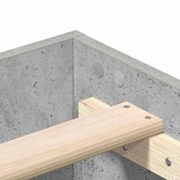 Berkfield Home Bed Frame 120x190 cm in Concrete Grey with Engineered Wood - thumbnail 8