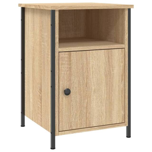 Berkfield Home Bedside Cabinet Sonoma Oak 40x42x60 cm Engineered Wood in Light Tan - Size: 40 x 42 x 60 cm - image 1