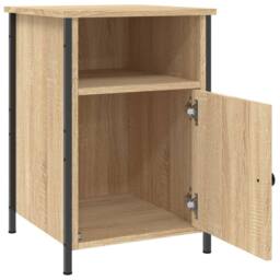Berkfield Home Bedside Cabinet Sonoma Oak 40x42x60 cm Engineered Wood in Light Tan - Size: 40 x 42 x 60 cm - thumbnail 6