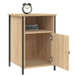 Berkfield Home Bedside Cabinet Sonoma Oak 40x42x60 cm Engineered Wood in Light Tan - Size: 40 x 42 x 60 cm - thumbnail 4