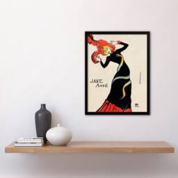 Artery8 Toulouse Lautrec Framed Wall Art Jane Avril Snake Dress Portrait - Size: A4 - thumbnail 2