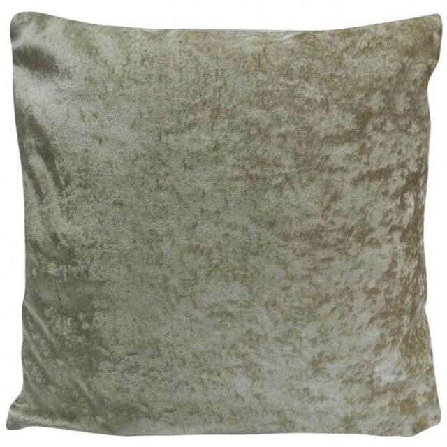 Rapport Home Crushed Velvet Cushion Cover (45X45cm) in Cream - Size: 45 cm x 45 cm - image 1