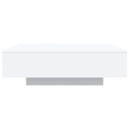 Berkfield Home Coffee Table with LED Lights White 100x100x31 cm - Size: 100 x 100 x 31 cm - thumbnail 6