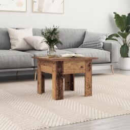 Berkfield Home Coffee Table Old wood 55 x 55 x 42 cm Engineered wood in Brown - thumbnail 1
