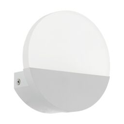 Loops Wall Light Colour White Shade Satined Plastic Bulb LED 1x4.5W Included