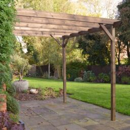 Rutland County Garden Furniture Ltd Wall Mounted Garden Pergola, Wood, L360 x W480 x H270 cm - Light Green in Brown - thumbnail 7