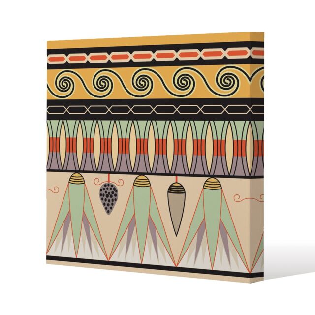 Benjamin Tate Design Egyptian pattern (Canvas Print) / 127 x 127 x 4cm in Natural - Size: 127 x 127 x 4 cm - image 1