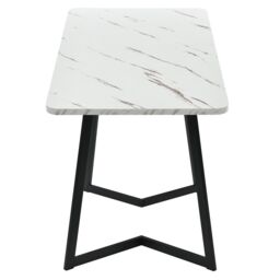 Matteo Modern Rectangular Dining Table, 117x68cm in White - Size: 117x68 cm - thumbnail 7