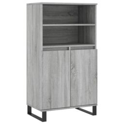 Berkfield Home Highboard Grey Sonoma 60x36x110 cm Engineered Wood - Size: 60 x 36 x 110 cm - thumbnail 2
