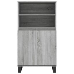 Berkfield Home Highboard Grey Sonoma 60x36x110 cm Engineered Wood - Size: 60 x 36 x 110 cm - thumbnail 6