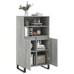 Berkfield Home Highboard Grey Sonoma 60x36x110 cm Engineered Wood - Size: 60 x 36 x 110 cm - thumbnail 4